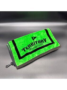 Territory Golf Club Green Black Golf Towel Clip Cotton USA Sports Accessory